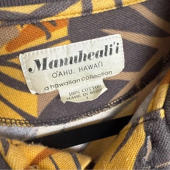 Vintage Manuhealii knit polo shirt size Large - Picture 7 of 8